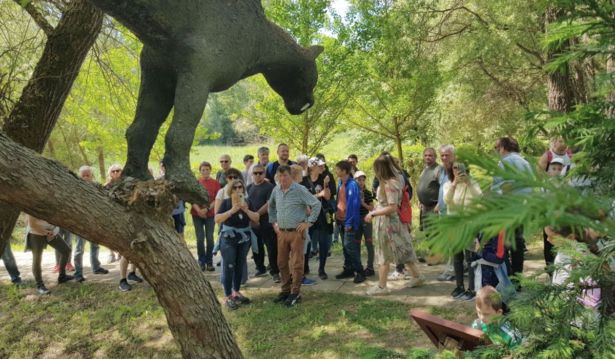 Látogatók az Ipolytarnóci Ősmaradványoknál (Fotó: Bükki Nemzeti Park Igazgatóság)